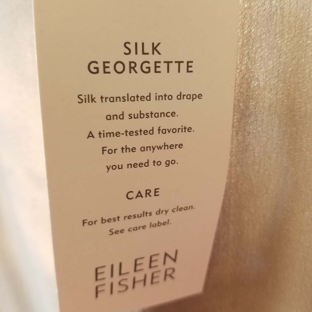 NWT Eileen Fisher Silk Pants - Picture 4 of 7